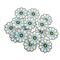 1 1/2" Blue Daisy Flower Embroidery Iron On Heat Transfer Patch Pack of 72